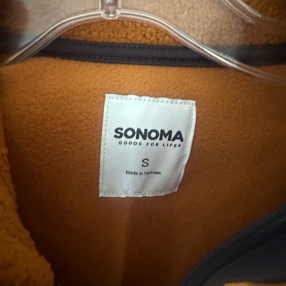 Men’s article fleece quarter zip. Copper Blue - Picture 2 of 3